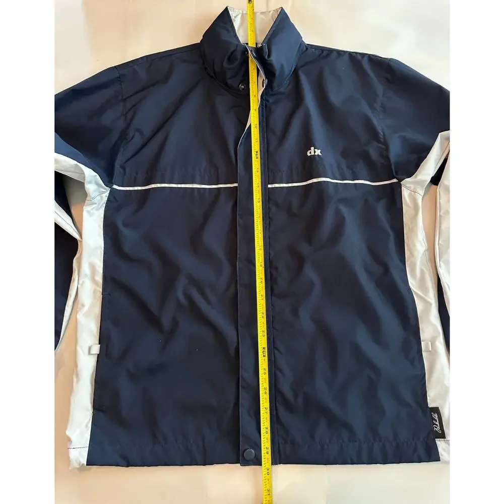 Dunbrooke DX Express Jacket Small Blue Full Zip Windbreaker Rain Jacket Golf